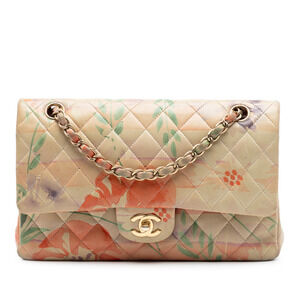 Pre-Loved Chanel Medium Classic Lambskin Floral Double Flap